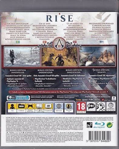 Assassins Creed 3 - PS3 (B Grade) (Genbrug)
